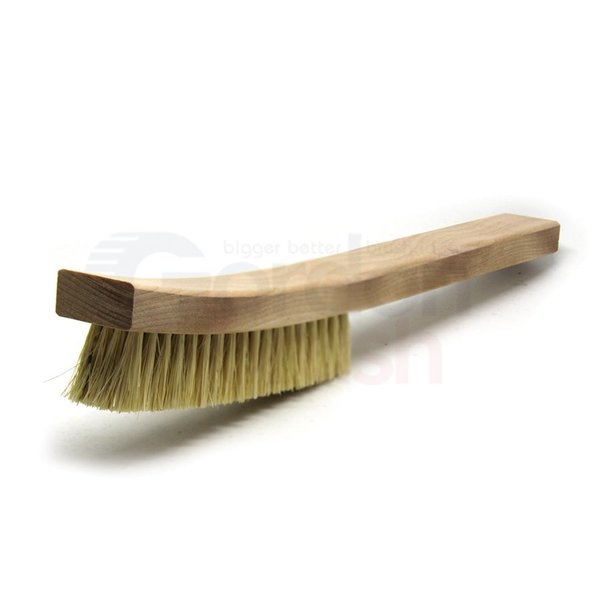 Gordon Brush 4 X 19 Row Tampico Bristle and Curved Wood Handle Plater's Brush 414TG